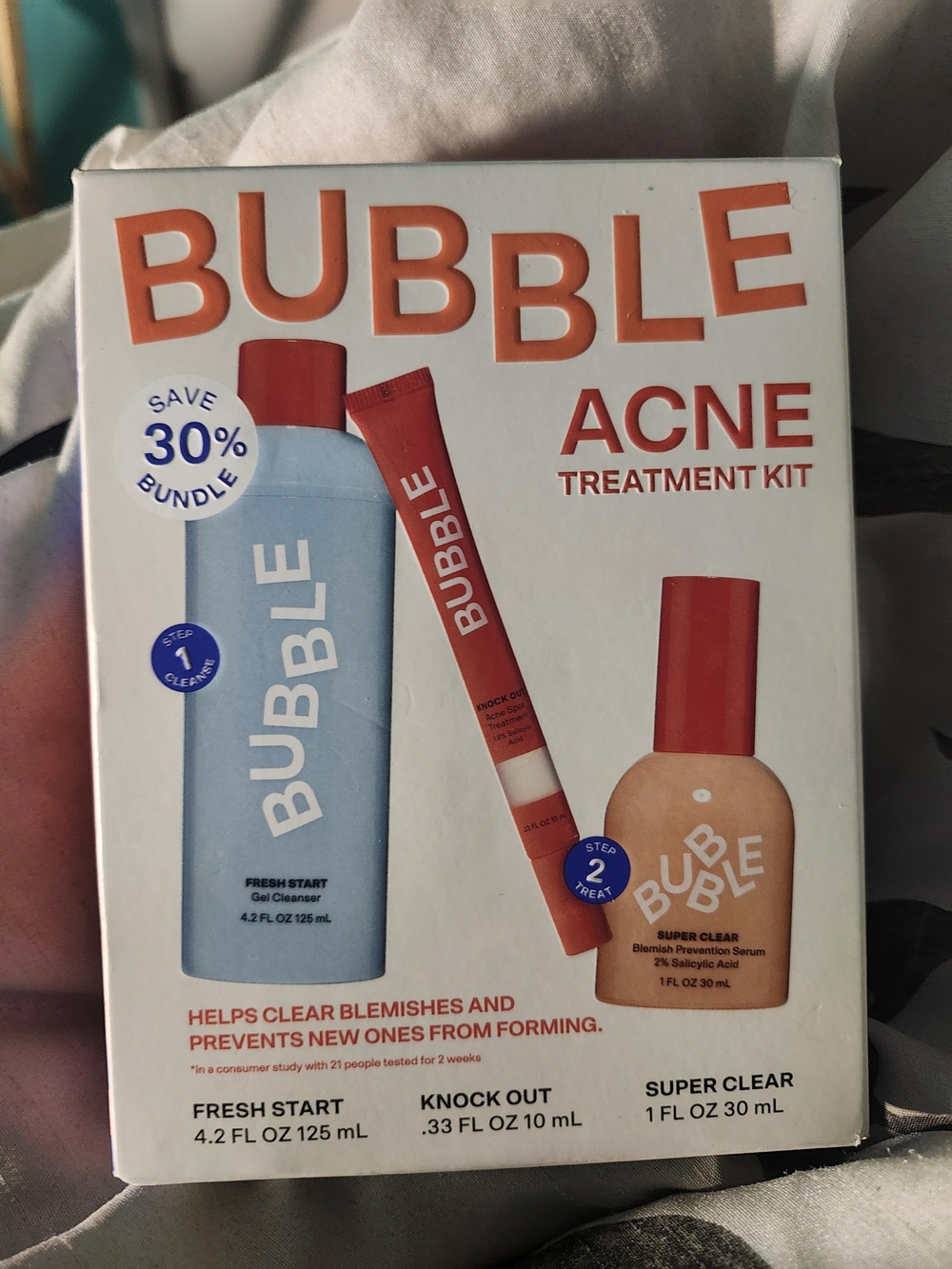 Bubble Acne Treatment Kit — Blue & Red